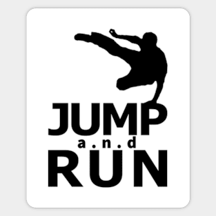 Jump and Run Pure Black Sticker